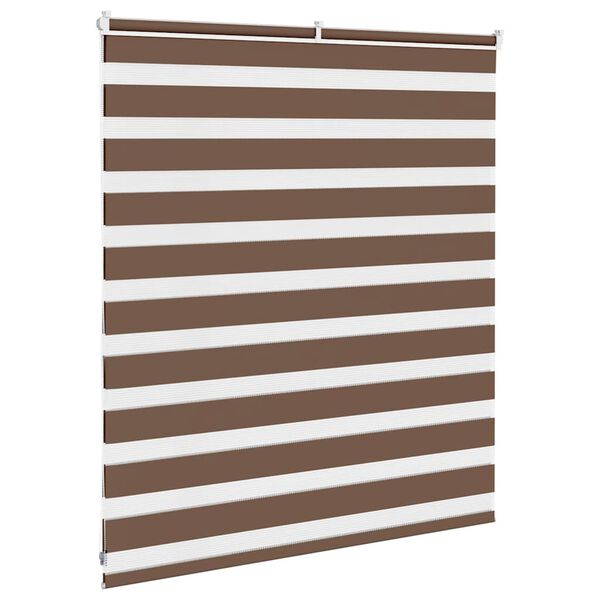 vidaXL zebragardin brun 125x100 cm stofbredde 120,9 cm polyester