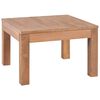 vidaXL sofabord i massivt teaktr&aelig; med naturlig finish 60 x 60 x 40 cm