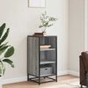 vidaXL skab 35,5x35x76 cm konstrueret tr&aelig; og metal gr&aring; sonoma-eg