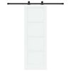 vidaXL Skyded&oslash;r 73,5 x 211 cm Konstrueret tr&aelig; Hvid og sort