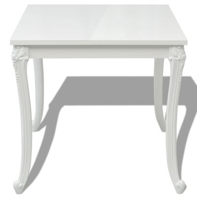vidaXL sofabord 80 x 80 x 76 cm højglans hvid