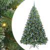 vidaXL Kunstigt juletr&aelig; med 300 LED'er Gr&oslash;n 210 cm PE og PVC
