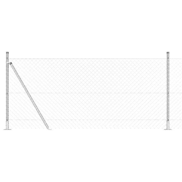 vidaXL Hegnsp&aelig;l S&oslash;lv 25 x 0,8 m (40 x 40 mm net) St&aring;l