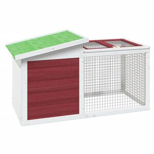 vidaXL kaninbur 100,5x54x55 cm massivt fyrretr&aelig; mokkafarvet