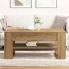 vidaXL Sofabord Artisan Egetræ 102 x 55 x 45 cm Konstrueret træ