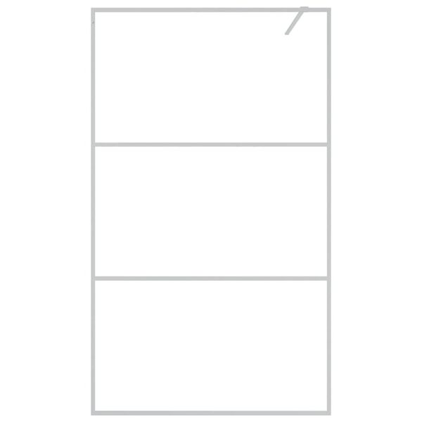 vidaXL brusev&aelig;g 115x195 cm klart sikkerhedsglas s&oslash;lvfarvet