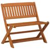 vidaXL B&oslash;rneb&aelig;nk 1 -Seater 61 x 38 x 57 cm Massiv Eucalyptus Tr&aelig; Brun