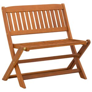 vidaXL B&oslash;rneb&aelig;nk 1 -Seater 61 x 38 x 57 cm Massiv Eucalyptus Tr&aelig; Brun