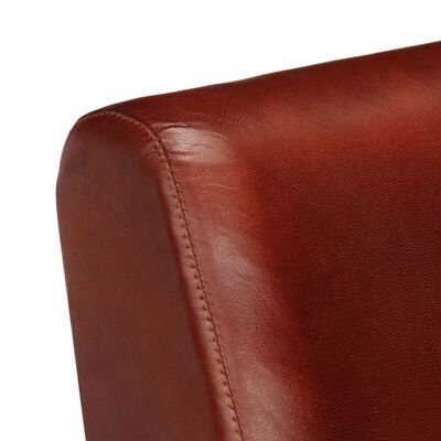 vidaXL lænestol ægte læder brun
