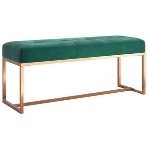 vidaXL b&aelig;nk 110x36x45 cm velour m&oslash;rkegr&oslash;n