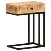 vidaXL U-formet sidebord 45x30x61 cm massivt mangotr&aelig;