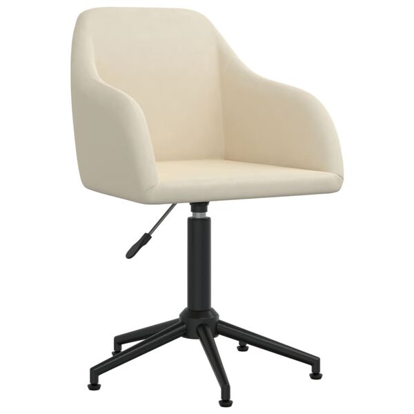 vidaXL drejelige spisebordsstole 6 stk. fl&oslash;jl cremefarvet