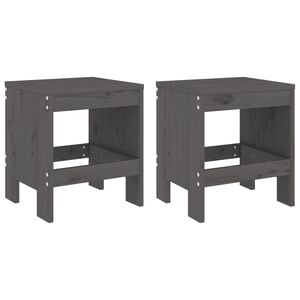 vidaXL haveskamler 2 stk. 40x36x45 cm massivt fyrretr&aelig; gr&aring;