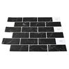 vidaXL Subway flise 20 pcs Sort marmor 30,5 x 30,5 cm