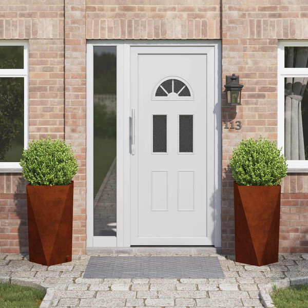 vidaXL Plantekasse 2 pcs Rusten 40 x 40 x 75 cm Cortenst&aring;l