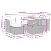 vidaXL sofas&aelig;t til haven 7 dele med hynder polyrattan beige