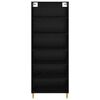 vidaXL Highboard Sort eg 69,5 x 32,5 x 180 cm Konstrueret tr&aelig;