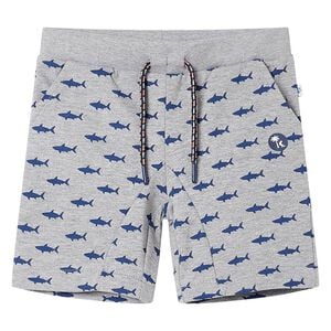 Shorts til b&oslash;rn str. 116 med sn&oslash;re lys gr&aring;meleret