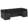 vidaXL sofas&aelig;t til haven 7 dele med hynder polyrattan sort