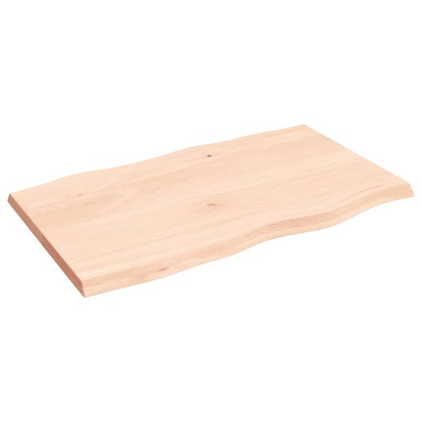 vidaXL bordplade 100x60x(2-4)cm naturlig kant ubehandlet massivt tr&aelig;
