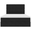 vidaXL Seng med opbevaring og LED med madras Sort 140 x 190 cm Fl&oslash;jl