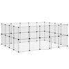 vidaXL 36-panels k&aelig;ledyrsindhegning med l&aring;ge 175x140x70 cm st&aring;l sort