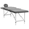 vidaXL massagebord med 4 zoner aluminiumsstel 186 x 68 cm antracitgr&aring;