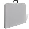 vidaXL sammenfoldeligt havebord 122 cm HDPE hvid