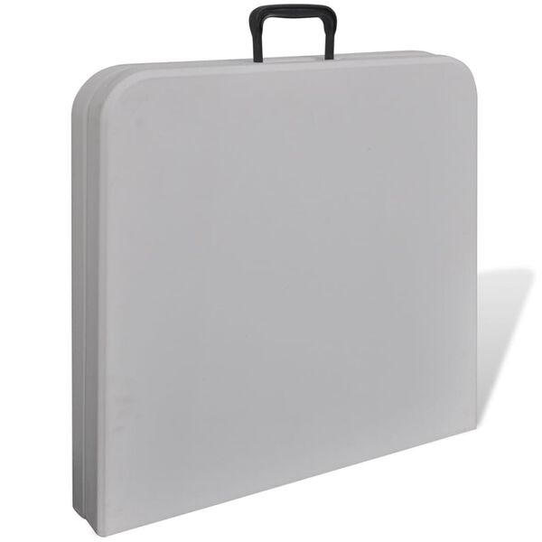 vidaXL sammenfoldeligt havebord 122 cm HDPE hvid