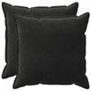 vidaXL Pudebetr&aelig;k 2 pcs HOUTEN Sort 55 x 55 cm Fl&oslash;jl