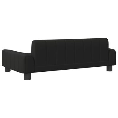 vidaXL sofa til børn 90x53x30 cm kunstlæder sort