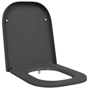 vidaXL Toilet s&aelig;de Antracit 47,5 x 35 x 3,6 cm Duroplast