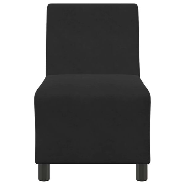 vidaXL | Modulsofa enhed uden arme | Sort 55 x 74 x 82 cm Fl&oslash;jl