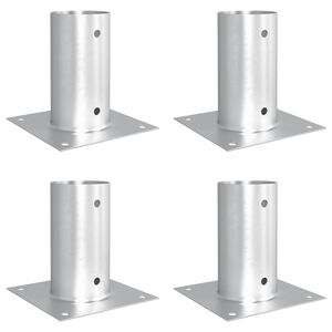 vidaXL Rund Jordankre 4 pcs S&oslash;lv 15 x 15 x 15 cm Metal