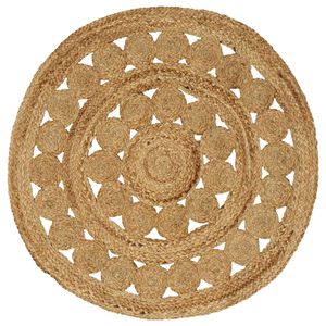 vidaXL Omr&aring;det&aelig;pper Naturfarvet &Oslash; 90 cm Jute
