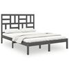 vidaXL sengeramme 160x200 cm massivt tr&aelig; gr&aring;