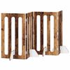 vidaXL Foldbar hundeg&aring;rd 4 pcs Egetr&aelig; 201 x 38 x 90 cm Konstrueret tr&aelig;