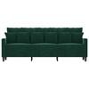 vidaXL 3-personers sofa 180 cm fl&oslash;jl m&oslash;rkegr&oslash;n