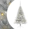 vidaXL Kunstig Forbelyst Juletr&aelig; med 150 LED'er S&oslash;lv 120 cm PET