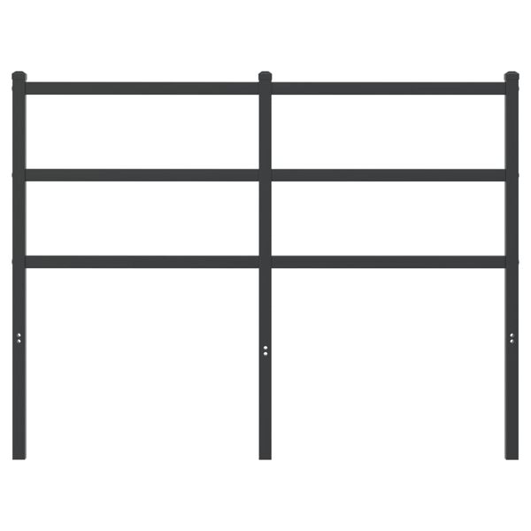 vidaXL udskiftningsgavl 120 cm metal sort