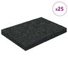 vidaXL Gummigranulat terrasseplade Sort 6 x 9 x 0,8 cm Gummi