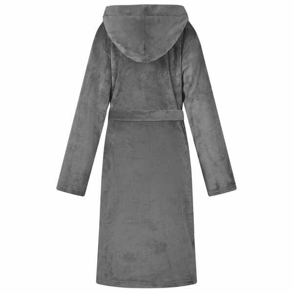 vidaXL Badekåbe med hætte Mørkegrå s Flannel