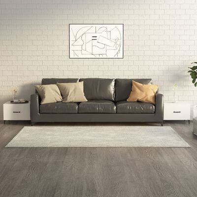 vidaXL sofaborde med metalben 2 stk. 50x50x40 cm hvid højglans