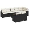 vidaXL Sofa S&aelig;t 9 stk. Sort polyrattan