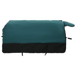 vidaXL Hestet&aelig;ppe M&oslash;rk Gr&oslash;n og Sort 75 cm Polyester