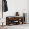 vidaXL skobænk 102x30,5x45 cm konstrueret træ brun egetræsfarve