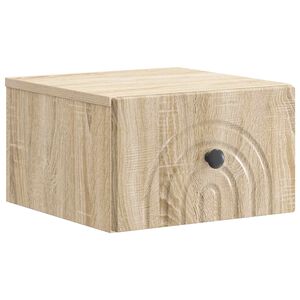 vidaXL V&aelig;gh&aelig;ngt Natbord Sonoma-eg 33 x 34,5 x 20 cm Konstrueret tr&aelig;