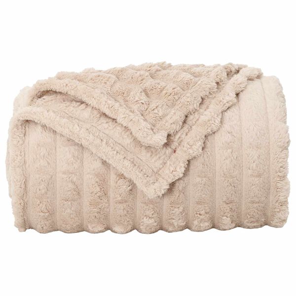 vidaXL Throw t&aelig;ppe Beige 200 x 150 cm Fleece
