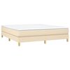 vidaXL Boxspring sengeramme 160x200 cm stof cremefarvet