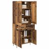 vidaXL Highboard Gammelt tr&aelig; 69,5 x 34 x 180 cm Konstrueret tr&aelig;